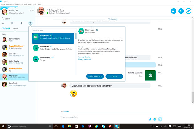 Microsoft запустит в Skype ботов - главное фото