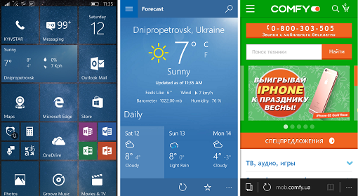 Windows 10 mobile