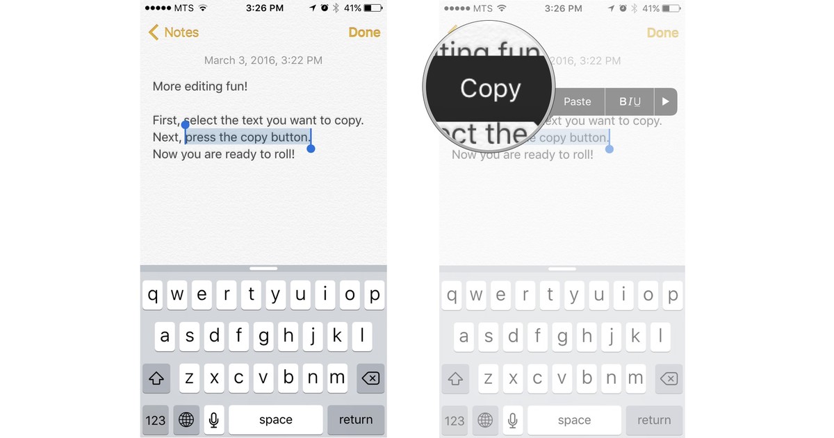 Как редактировать и форматировать текст на iPhone и iPad - Как копировать текст