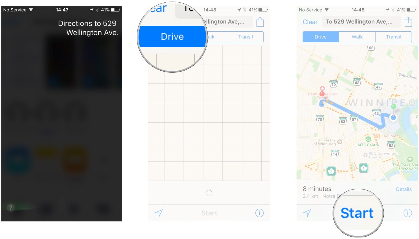 Как пользоваться Картами на iPhone и iPad - Использование Сири для поиска маршрута