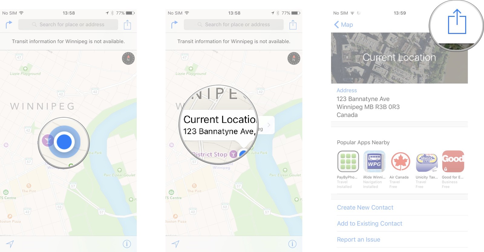 Как пользоваться Картами на iPhone и iPad - Поделиться своим местоположением