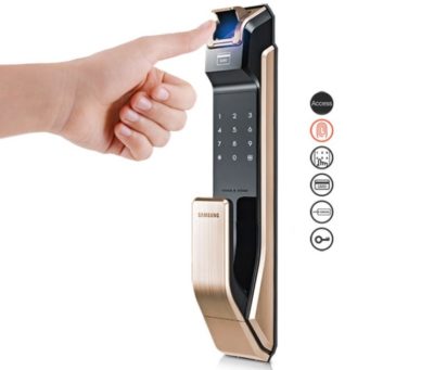 Смарт-замок с дактилоскопическим сканером Samsung SHS-P718 откроет дверь без ключа (2)