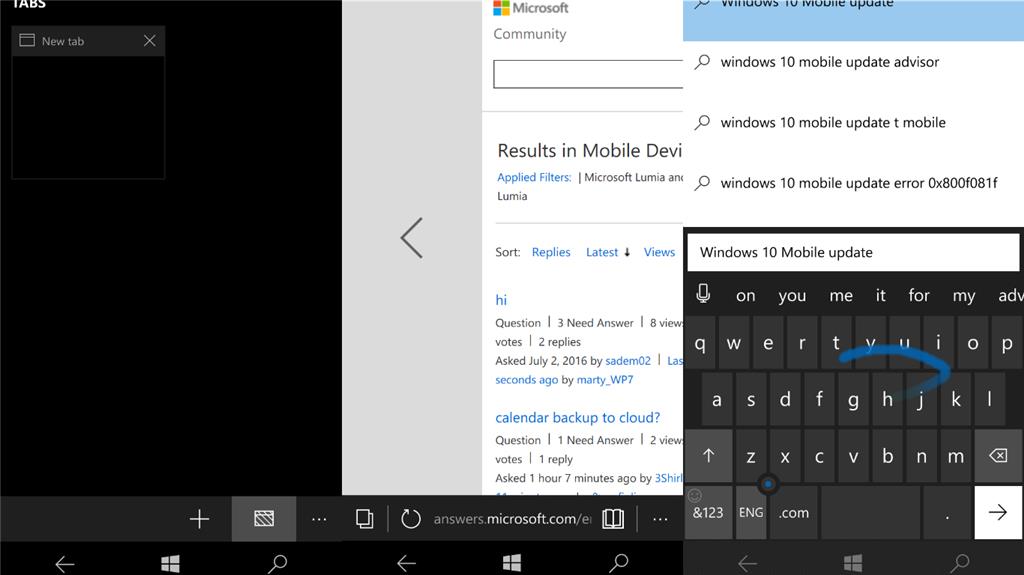 Нововведения в юбилейном обновлении Windows 10 Mobile - Браузер Microsoft Edge