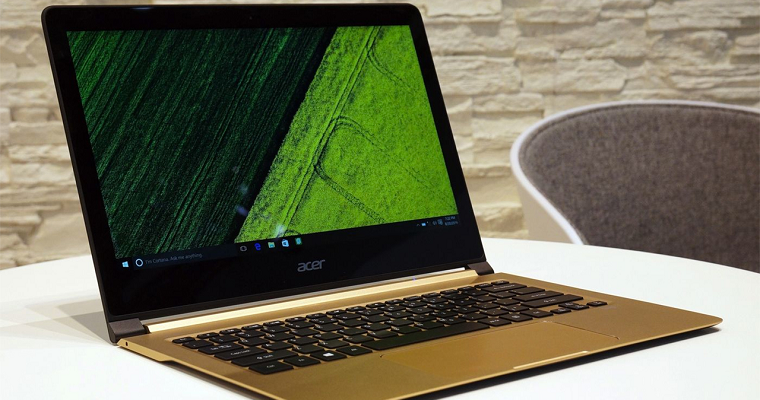 Компания Acer представила самый тонкий ноутбук в мире