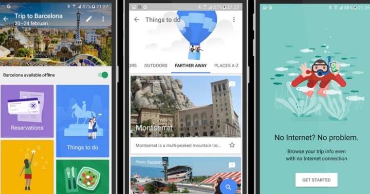 Компания Google представила приложение Trips для путешественников