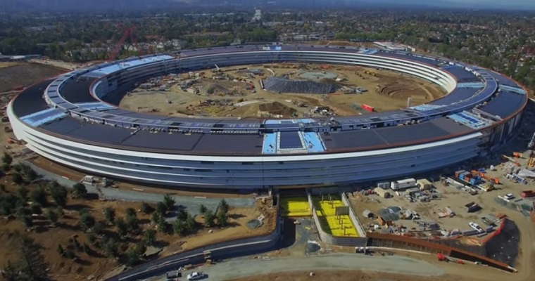 Как сейчас выглядит строящийся кампус Apple