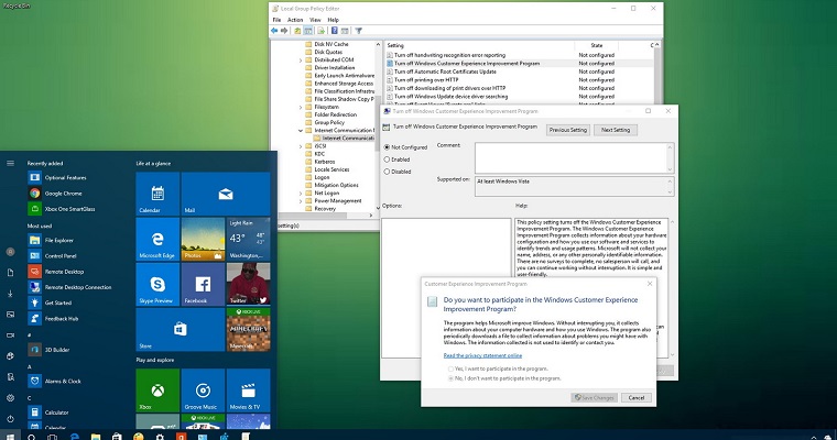 Как в Windows 10 отключить сбор данных о пользователях