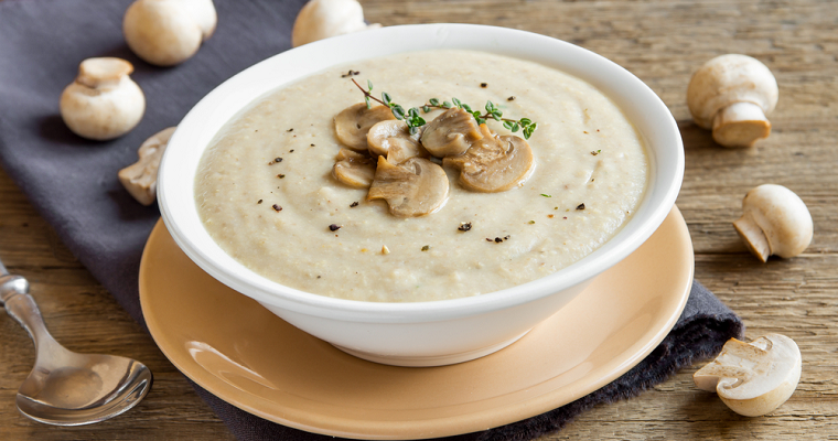 Сирний крем-суп з грибами