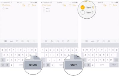 Как форматировать заметки на iPhone и iPad - контрольные списки (2)