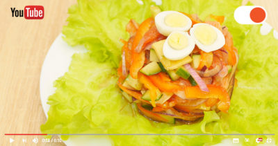 Салат с Красной Рыбой и Овощами — Простые рецепты вкусных блюд