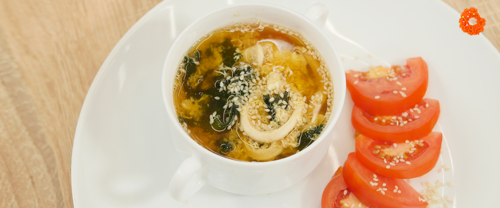 Мисо-суп с кальмаром,