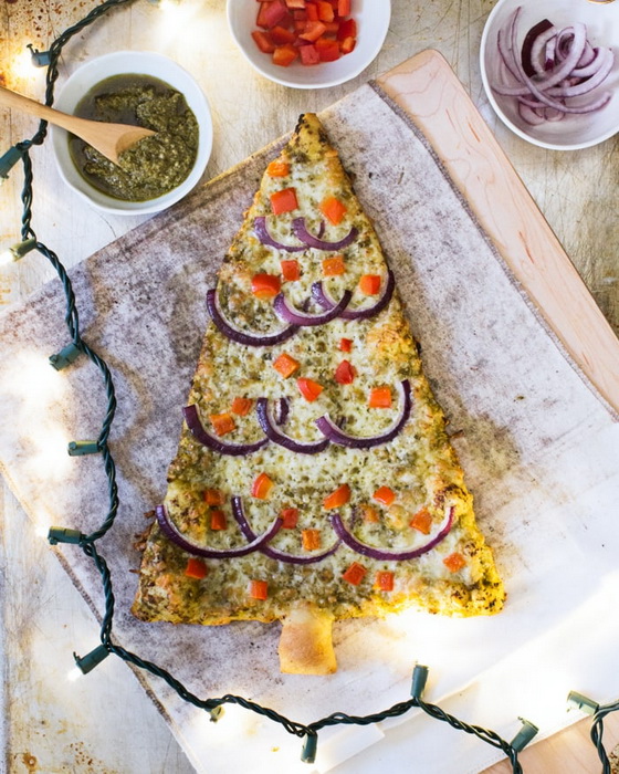 Полезная и вкусная-новогодняя пицца-елка