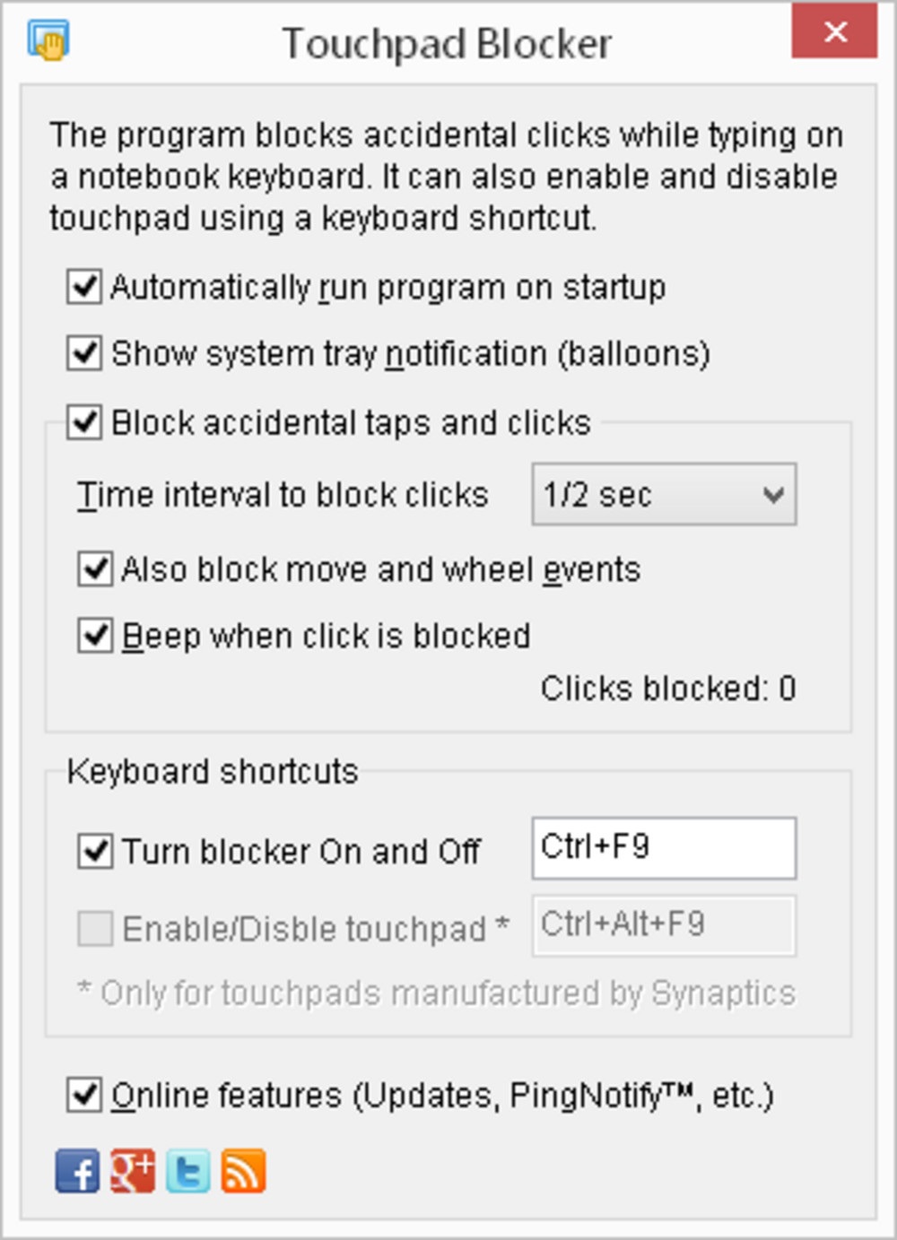 Touchpad Blocker