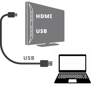 Как подключить ноутбук к телевизору через USB