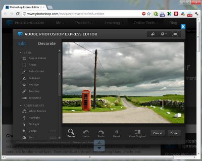 Фоторедактор Photoshop Express для Android