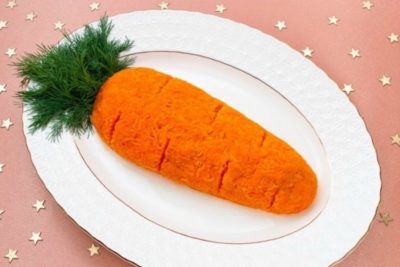 Салат на детский день рождения “Морковка”