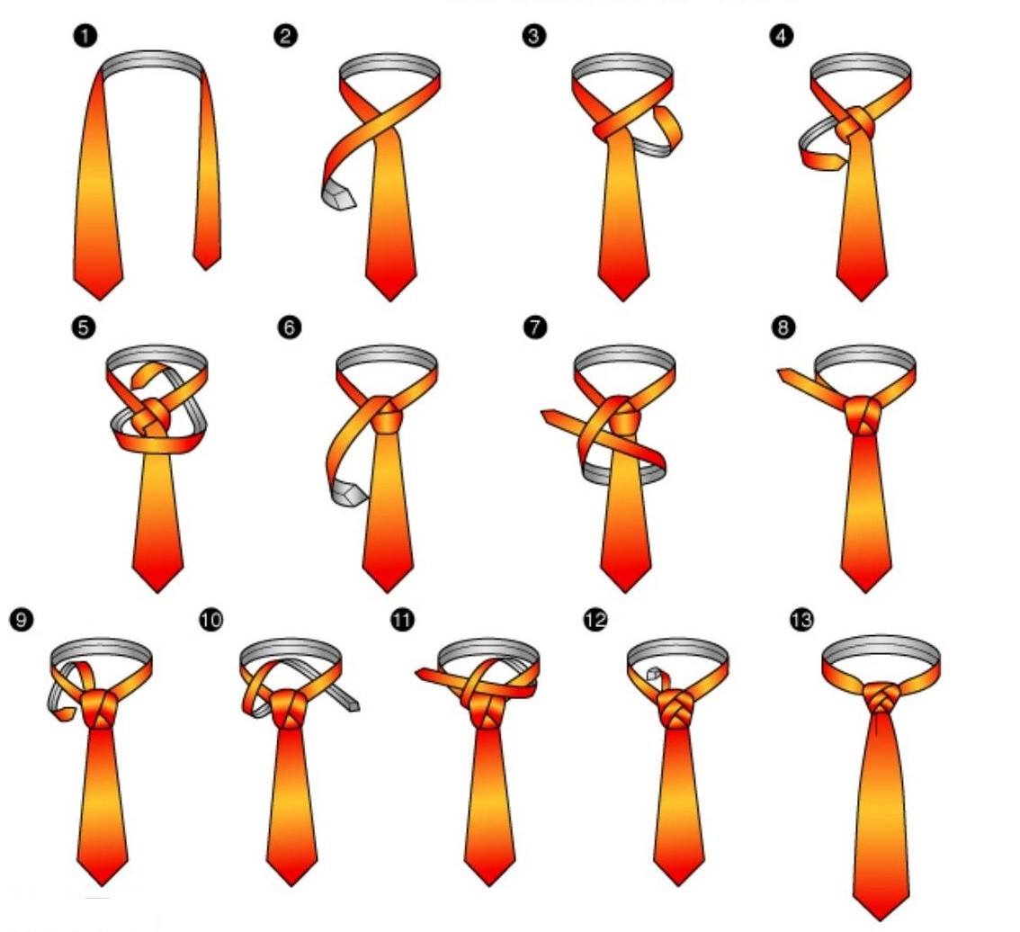 Узлы галстуков схемы