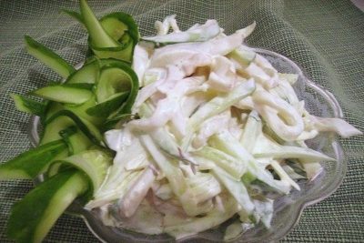 Рецепт салата из кальмара
