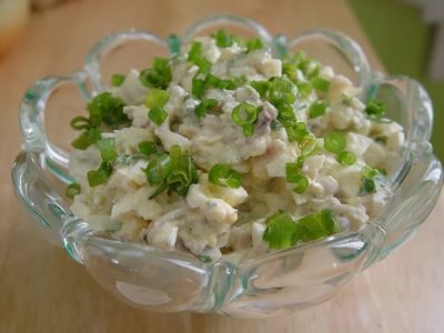  Ніжний салат з кальмара