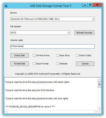  Програма для діагностики USB Disk Storage Format Tool