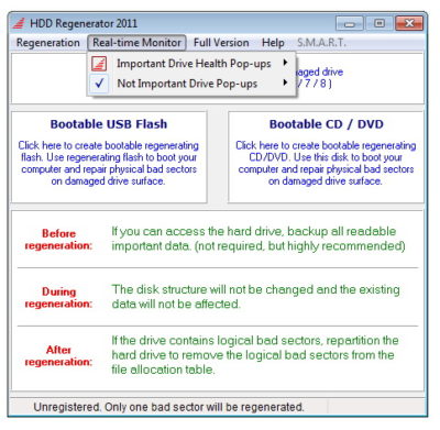 Программа для диагностики HDD Regenerator