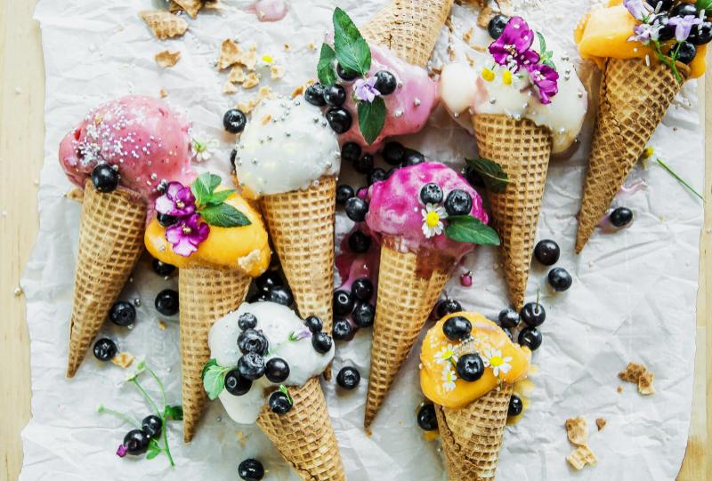 Мороженое-с цветами