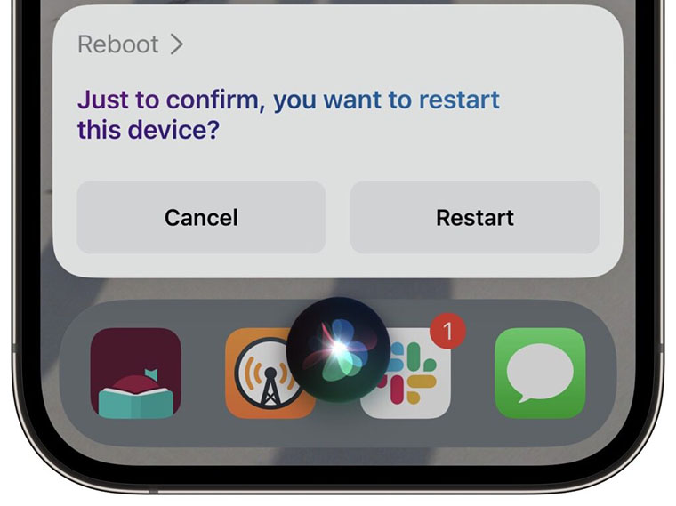 Как перезагрузить iPhone Siri