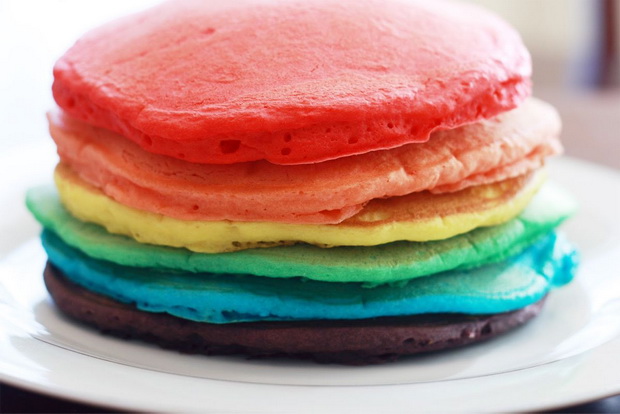 Rainbow pancakes-photo