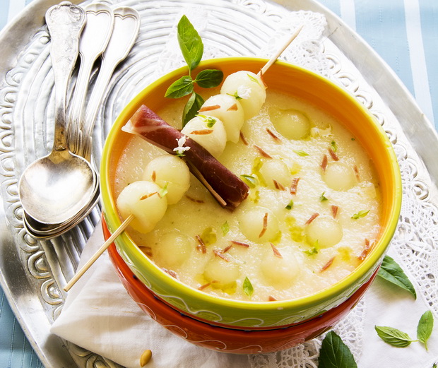 Crema de melо-десертный крем-суп из дыни