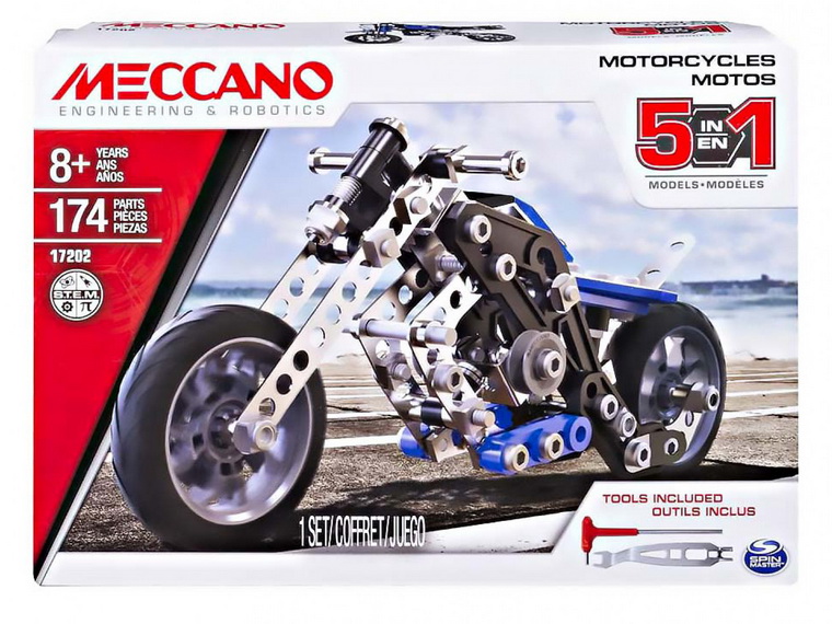 Металлический конструктор MECCANO-Мотоцикл упаковка