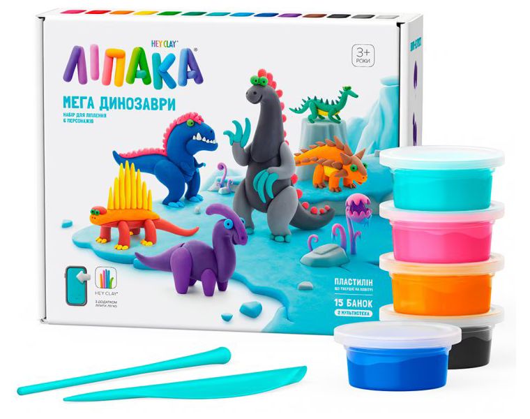 Набор для лепки из пластилина для девочки – динозавры